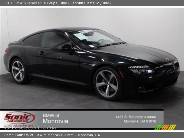2010 BMW 6 Series 650i Coupe in Black Sapphire Metallic