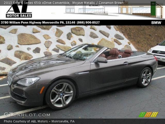 2013 BMW 6 Series 650i xDrive Convertible in Mojave Metallic