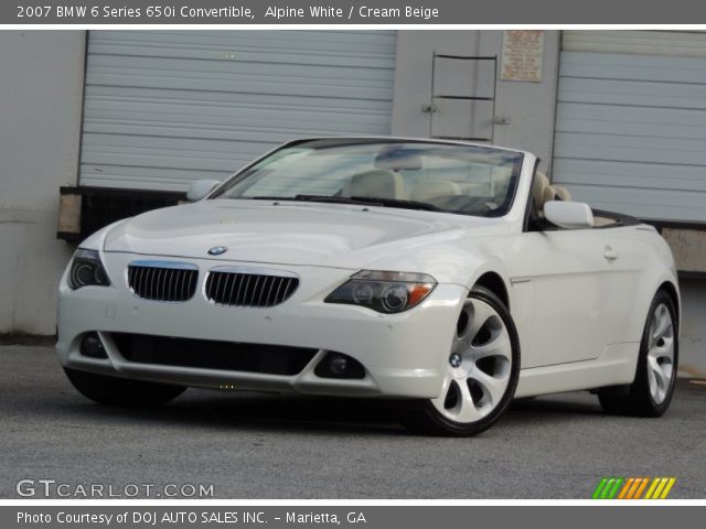 2007 BMW 6 Series 650i Convertible in Alpine White