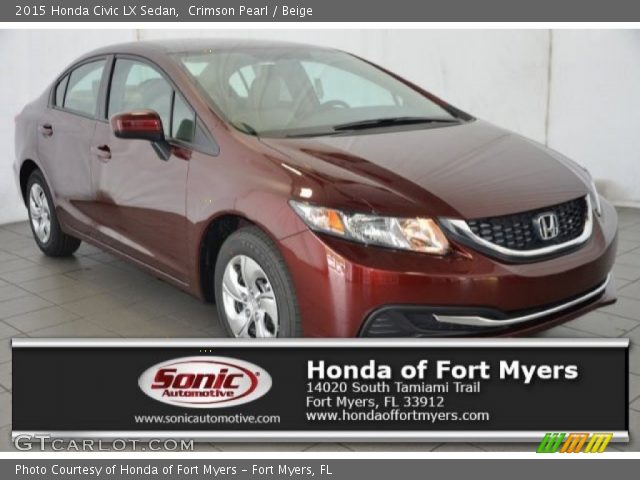 2015 Honda Civic LX Sedan in Crimson Pearl