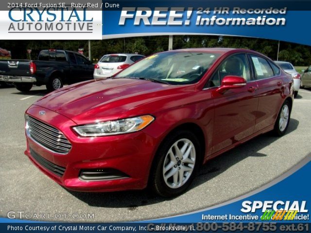 2014 Ford Fusion SE in Ruby Red