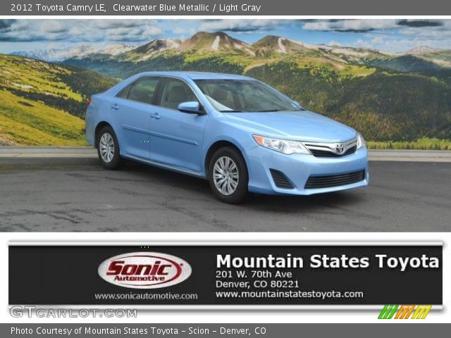 2012 Toyota Camry LE in Clearwater Blue Metallic