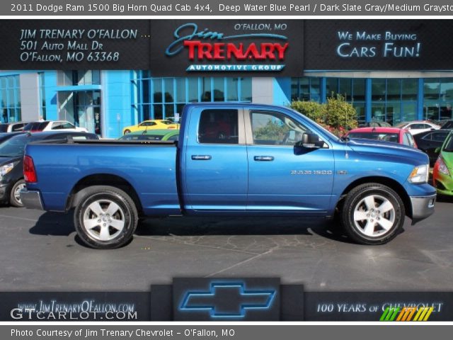 2011 Dodge Ram 1500 Big Horn Quad Cab 4x4 in Deep Water Blue Pearl