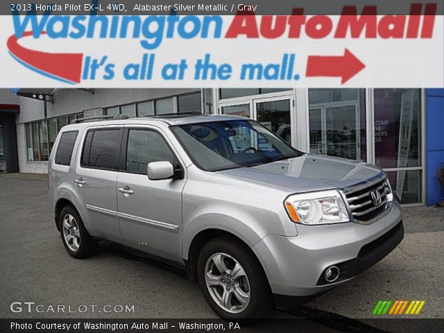 2013 Honda Pilot EX-L 4WD in Alabaster Silver Metallic
