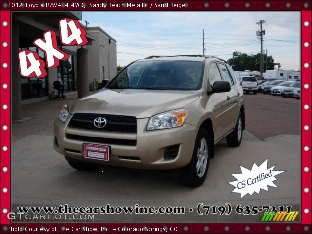 2012 Toyota RAV4 I4 4WD in Sandy Beach Metallic