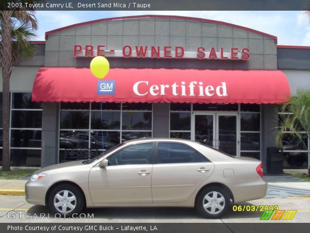 2003 Toyota Camry LE in Desert Sand Mica