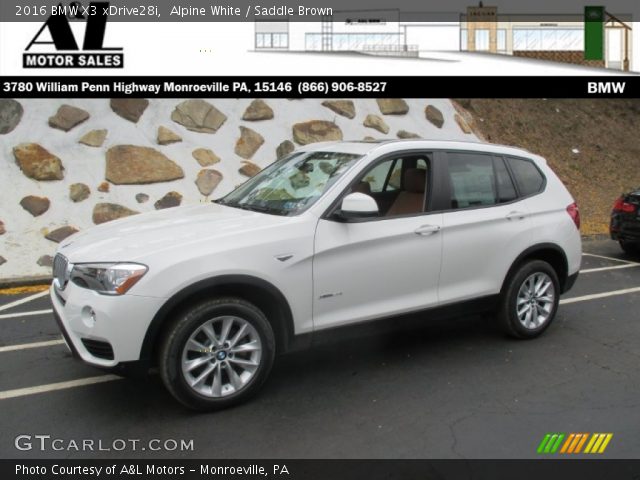 2016 BMW X3 xDrive28i in Alpine White