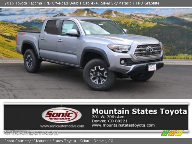2016 Toyota Tacoma TRD Off-Road Double Cab 4x4 in Silver Sky Metallic