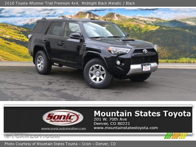 2016 Toyota 4Runner Trail Premium 4x4 in Midnight Black Metallic
