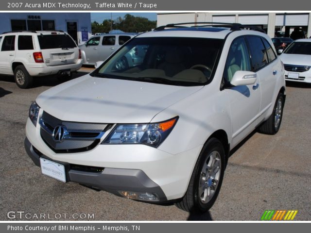 2007 Acura MDX Technology in Taffeta White