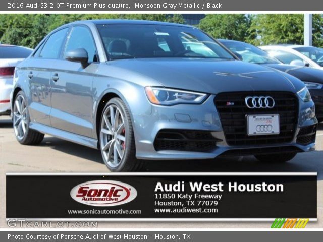 2016 Audi S3 2.0T Premium Plus quattro in Monsoon Gray Metallic