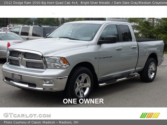 2012 Dodge Ram 1500 Big Horn Quad Cab 4x4 in Bright Silver Metallic