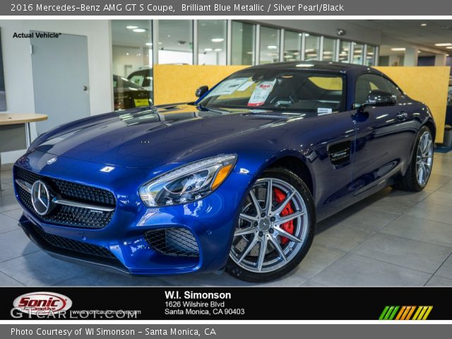 2016 Mercedes-Benz AMG GT S Coupe in Brilliant Blue Metallic
