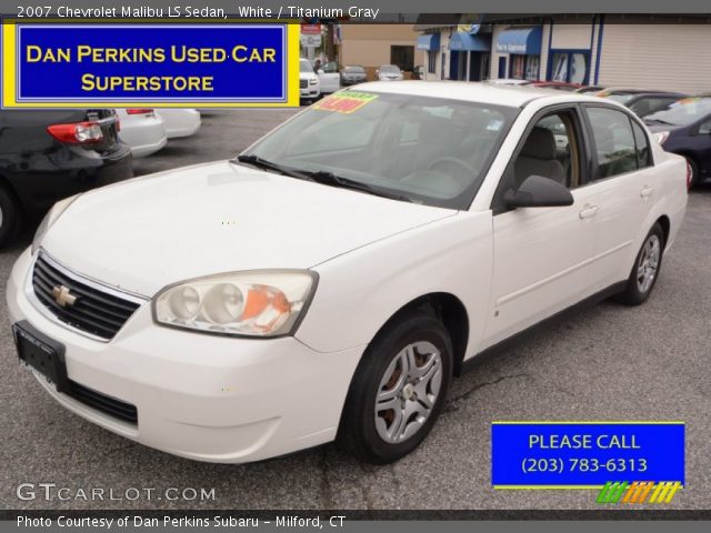 2007 Chevrolet Malibu LS Sedan in White