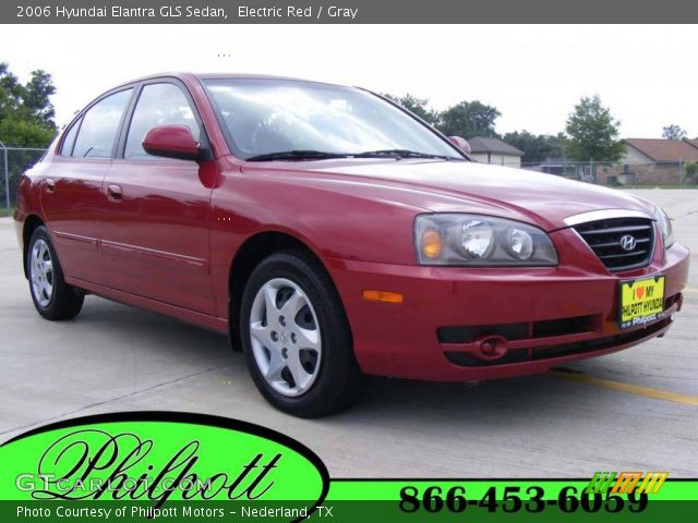 2006 Hyundai Elantra GLS Sedan in Electric Red