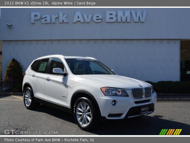 2013 BMW X3 xDrive 28i in Alpine White