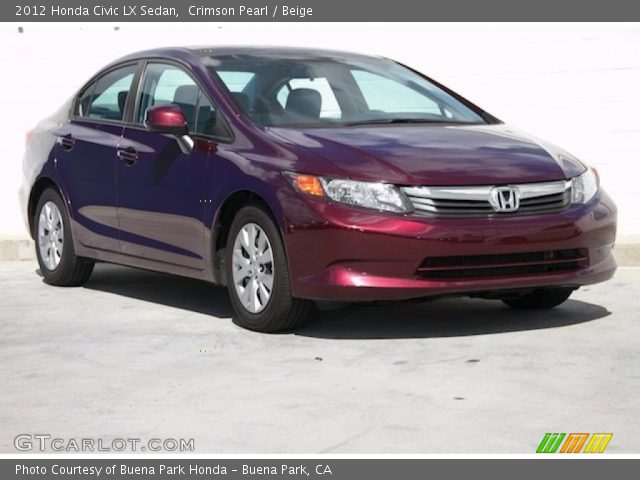2012 Honda Civic LX Sedan in Crimson Pearl