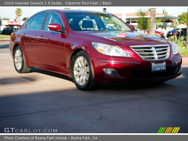 2009 Hyundai Genesis 3.8 Sedan in Cabernet Red Pearl