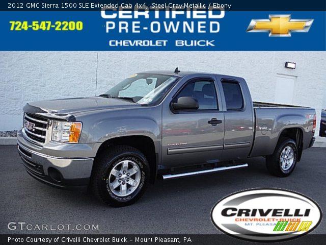 2012 GMC Sierra 1500 SLE Extended Cab 4x4 in Steel Gray Metallic