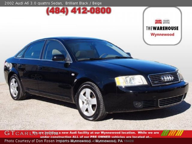 2002 Audi A6 3.0 quattro Sedan in Brilliant Black