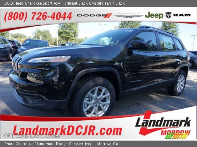 2016 Jeep Cherokee Sport 4x4 in Brilliant Black Crystal Pearl