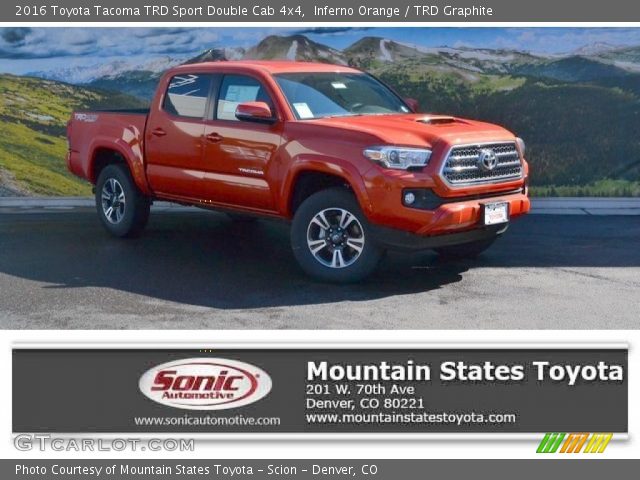 2016 Toyota Tacoma TRD Sport Double Cab 4x4 in Inferno Orange