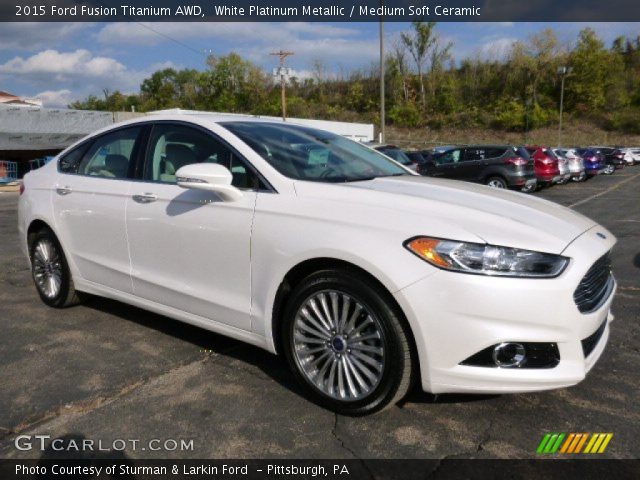 2015 Ford Fusion Titanium AWD in White Platinum Metallic