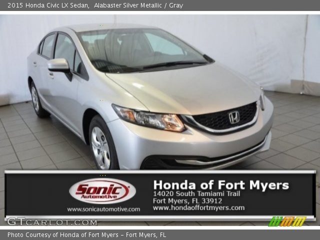 2015 Honda Civic LX Sedan in Alabaster Silver Metallic