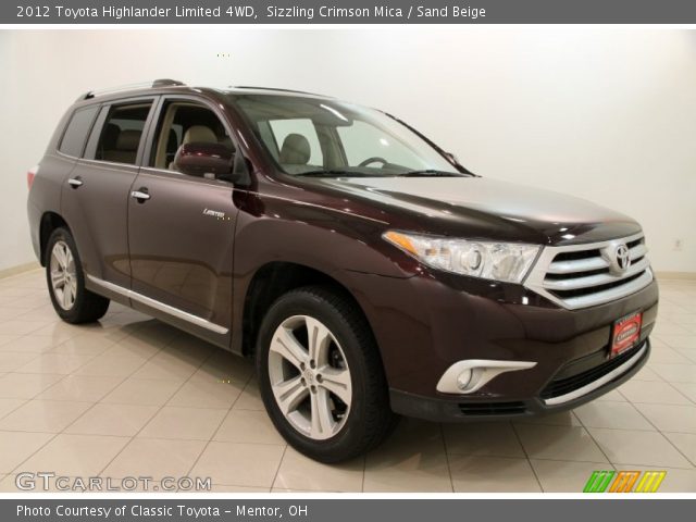 2012 Toyota Highlander Limited 4WD in Sizzling Crimson Mica