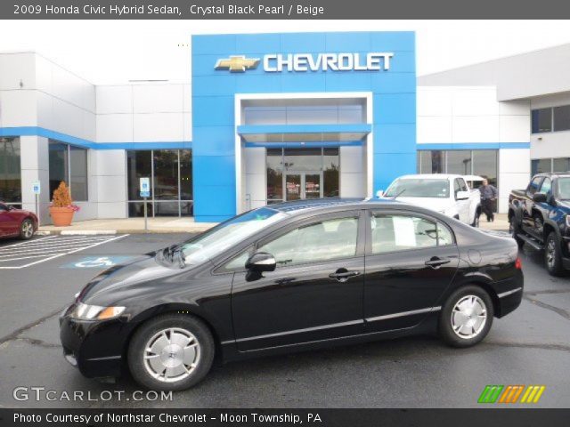 2009 Honda Civic Hybrid Sedan in Crystal Black Pearl