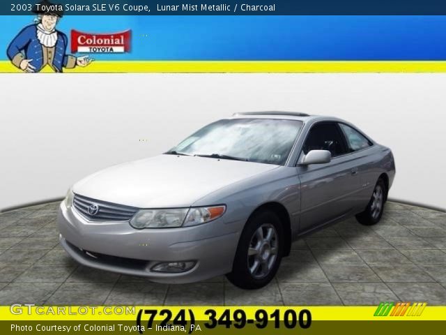 2003 Toyota Solara SLE V6 Coupe in Lunar Mist Metallic