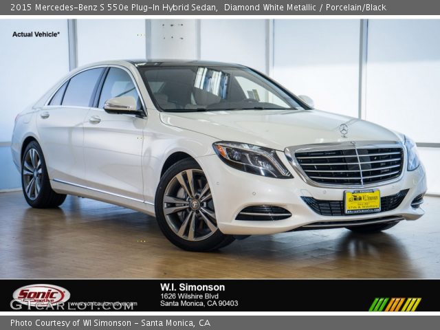 2015 Mercedes-Benz S 550e Plug-In Hybrid Sedan in Diamond White Metallic