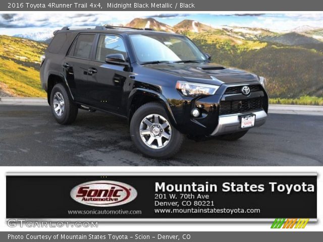 2016 Toyota 4Runner Trail 4x4 in Midnight Black Metallic