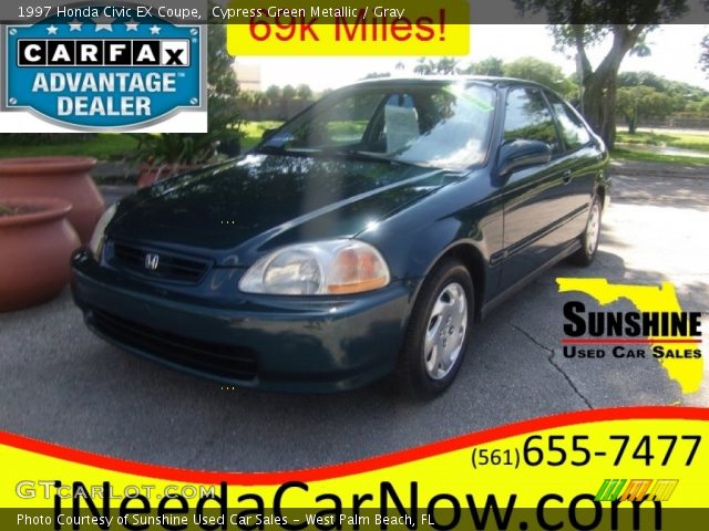 1997 Honda Civic EX Coupe in Cypress Green Metallic