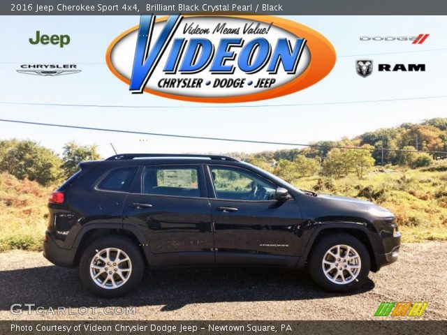 2016 Jeep Cherokee Sport 4x4 in Brilliant Black Crystal Pearl