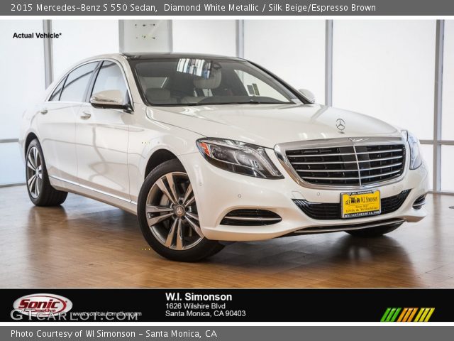 2015 Mercedes-Benz S 550 Sedan in Diamond White Metallic