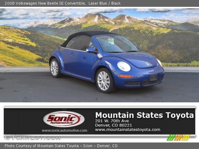 2008 Volkswagen New Beetle SE Convertible in Laser Blue