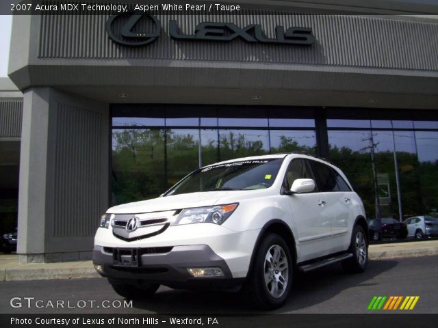 2007 Acura MDX Technology in Aspen White Pearl