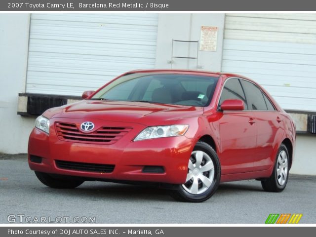2007 Toyota Camry LE in Barcelona Red Metallic