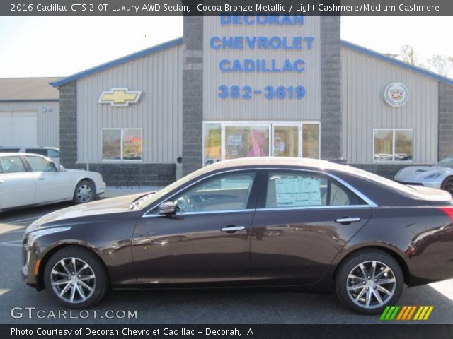 2016 Cadillac CTS 2.0T Luxury AWD Sedan in Cocoa Bronze Metallic