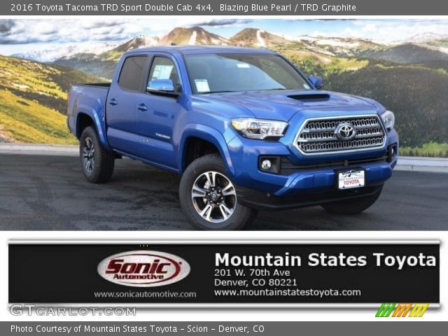 2016 Toyota Tacoma TRD Sport Double Cab 4x4 in Blazing Blue Pearl