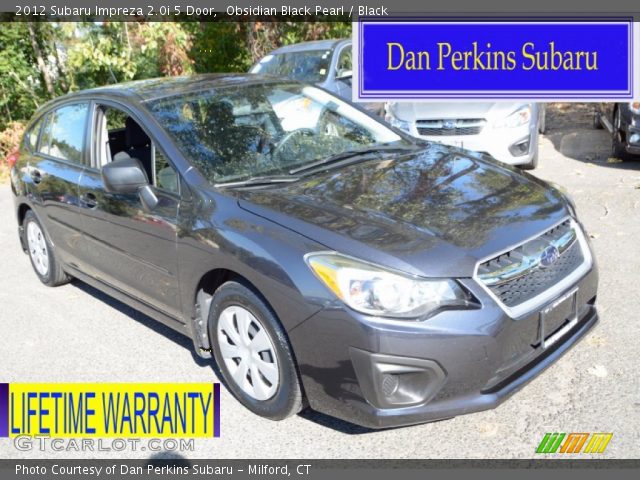 2012 Subaru Impreza 2.0i 5 Door in Obsidian Black Pearl