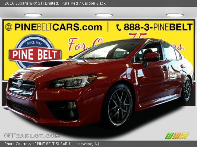 2016 Subaru WRX STI Limited in Pure Red