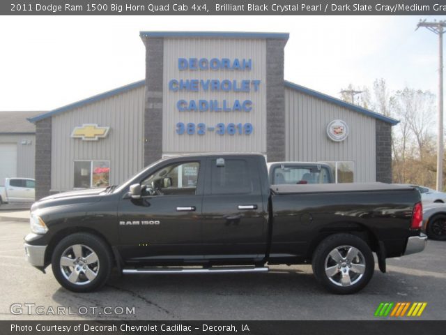 2011 Dodge Ram 1500 Big Horn Quad Cab 4x4 in Brilliant Black Crystal Pearl