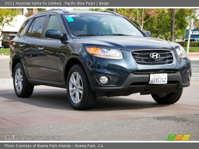 2011 Hyundai Santa Fe Limited in Pacific Blue Pearl