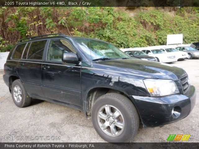 2005 Toyota Highlander V6 4WD in Black