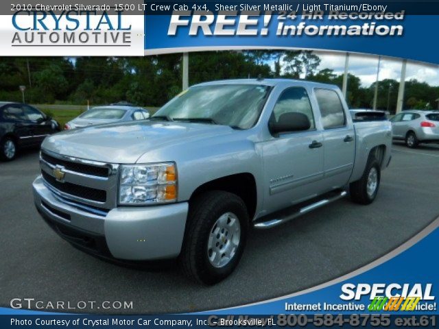 2010 Chevrolet Silverado 1500 LT Crew Cab 4x4 in Sheer Silver Metallic