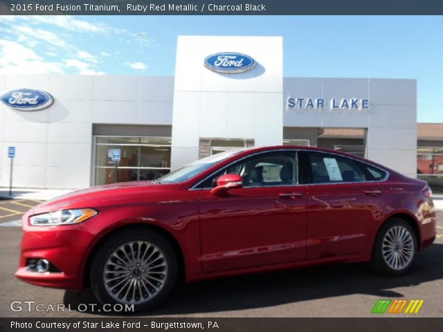 2016 Ford Fusion Titanium in Ruby Red Metallic