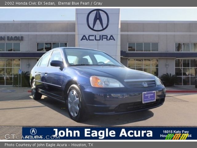 2002 Honda Civic EX Sedan in Eternal Blue Pearl