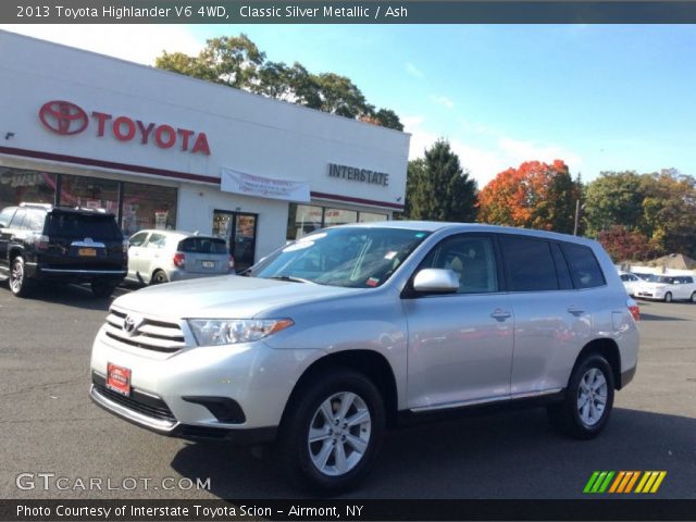 2013 Toyota Highlander V6 4WD in Classic Silver Metallic